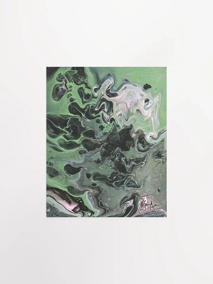 Metallic Green Fluid Acrylic Print product image (2)