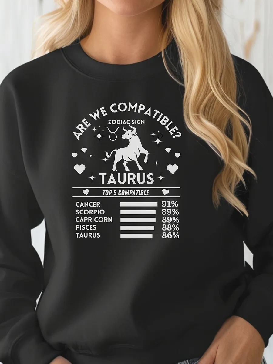 Taurus Zodiac Sign Romantic Compatibility - Lane Seven Premium Crewneck Sweatshirt product image (1)