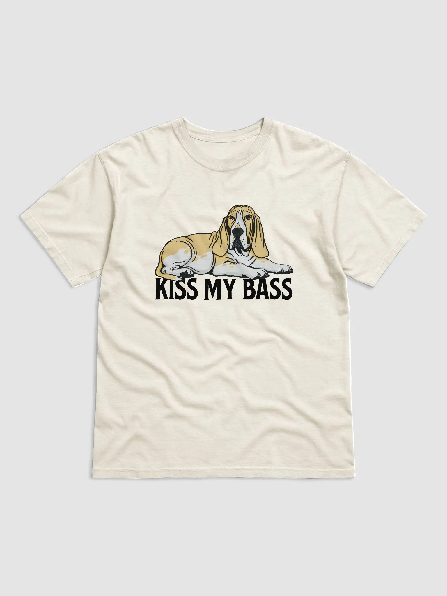 Kiss My Bass T-Shirt | Funny T-Shirt for Basset Hound (Lemon) Owners product image (26)