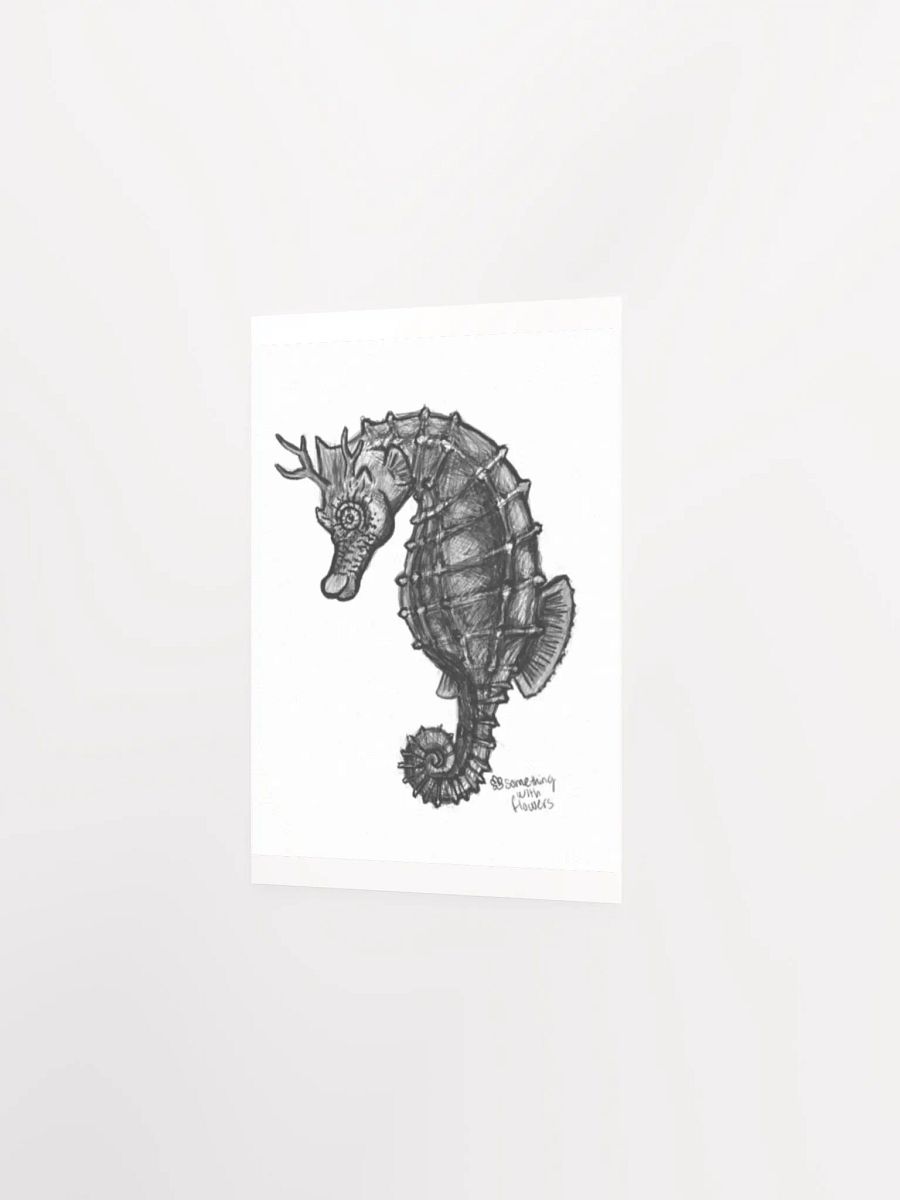 Pencil Sketch Branchy Seahorse - digital art Print (PRINT ONLY) product image (3)