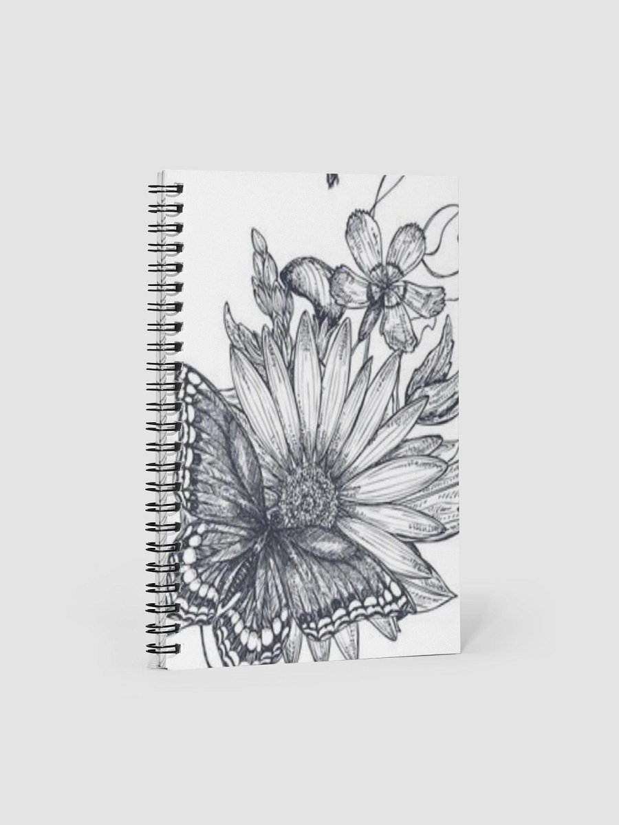 Butterfly and Daisy Spiral Notebook product image (1)