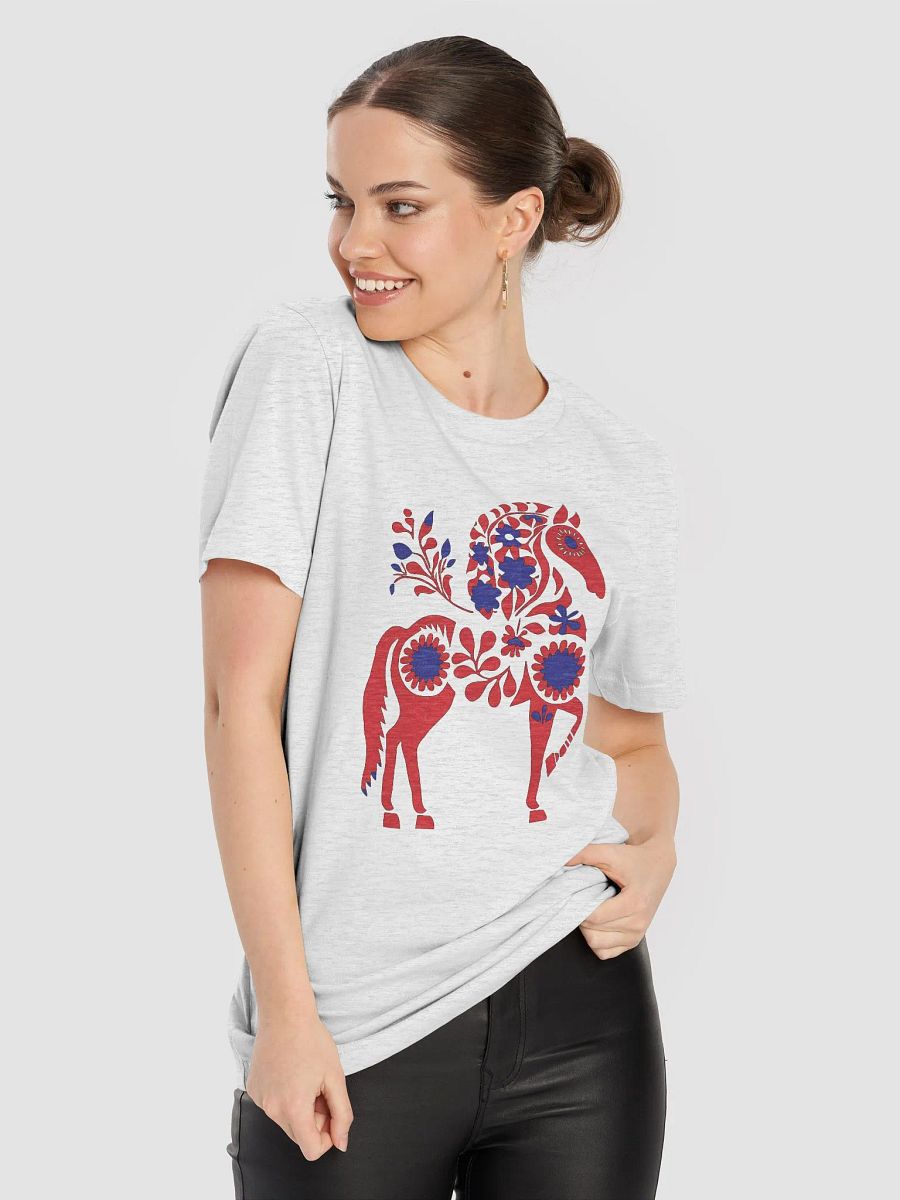 Floral Elegance Red Horse T-Shirt product image (64)