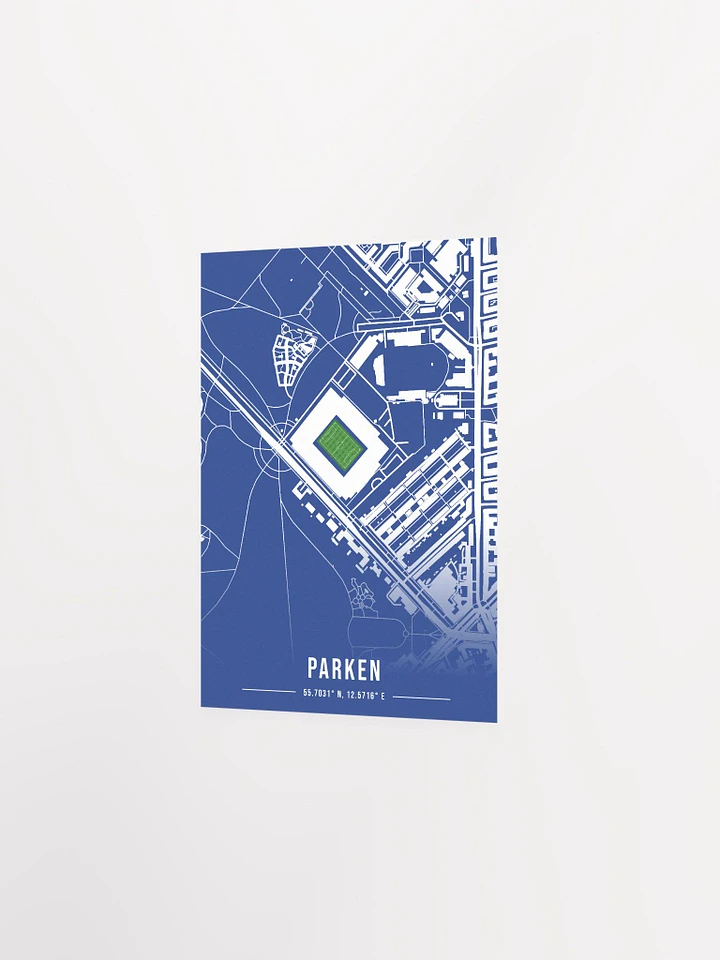 Parken Stadium Blue Map Design Poster product image (6)