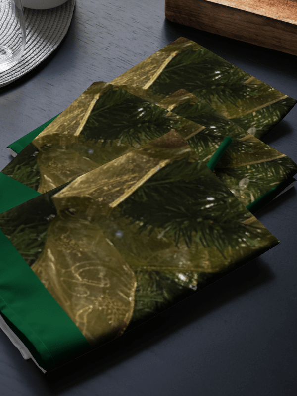 Golden Glitter Christmas Cloth Napkin Set product image (1)