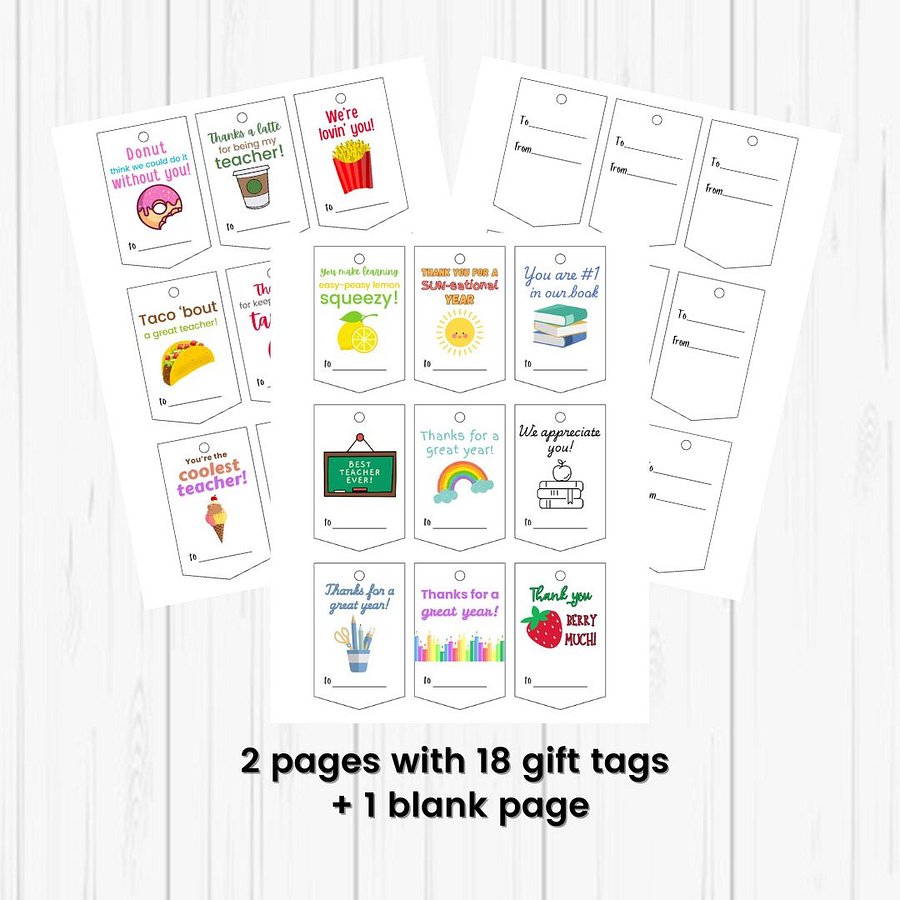 Teacher Appreciation Gift Card Holders & Gift Tags product image (4)