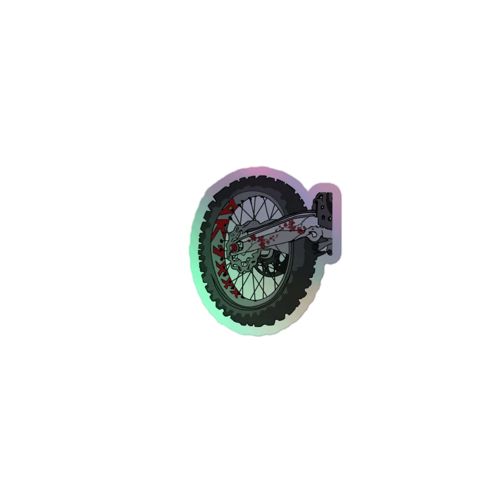 AK-1XXX Dirt bike rear wheel | Holographic sticker product image (1)