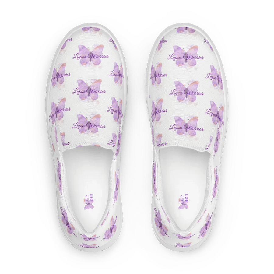 Purple Butterfly Lupus Warrior Slip On Canvas product image (7)