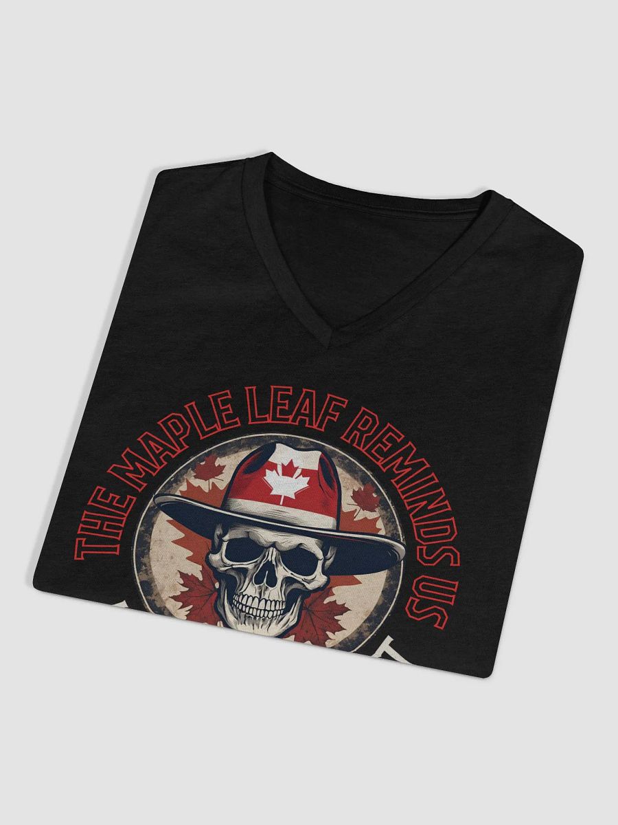 Maple Leaf Skull Relaxed V-Neck Tee product image (15)