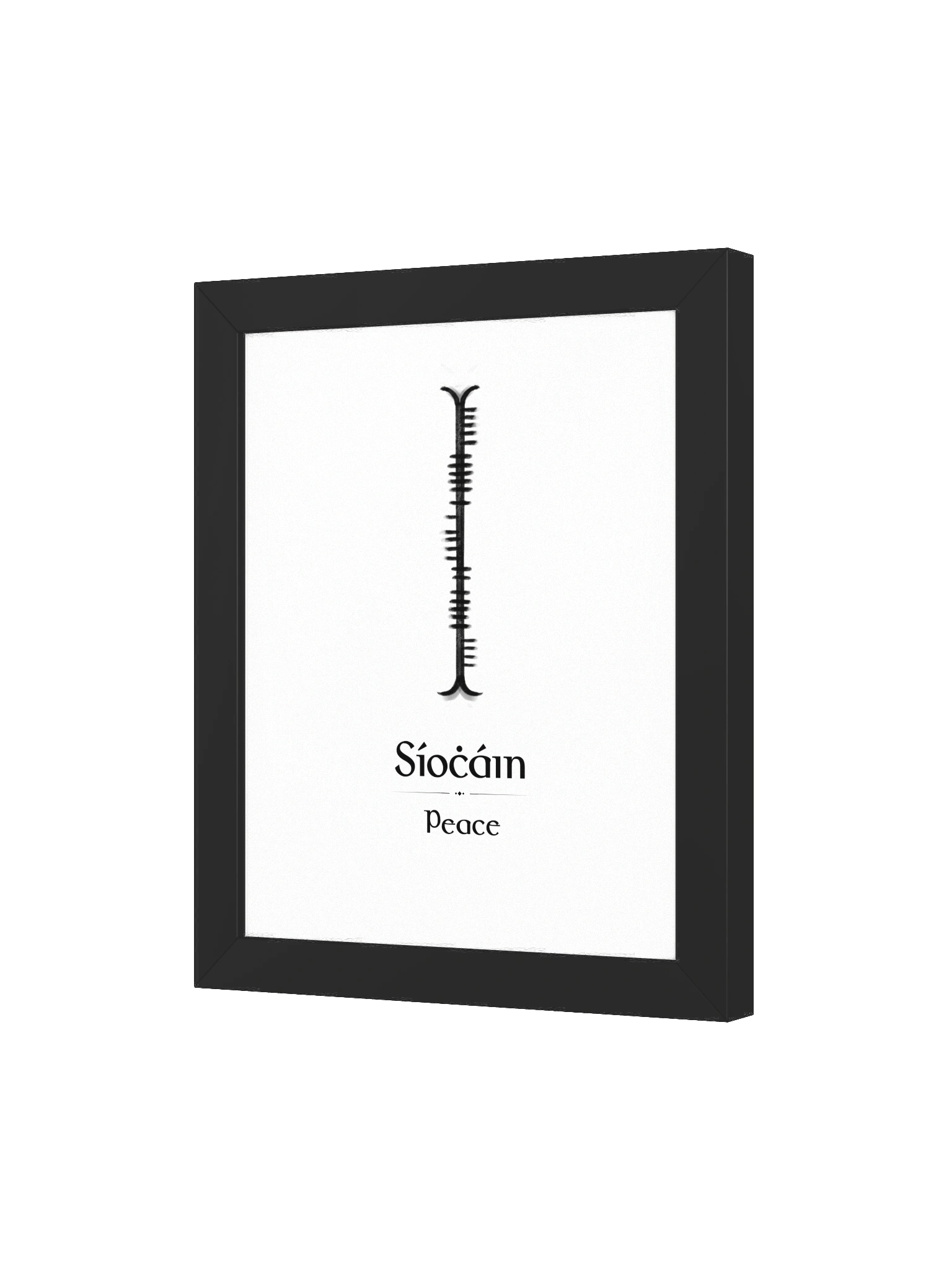 Síocháin – Celtic Peace Ogham Framed Art Print product image (16)