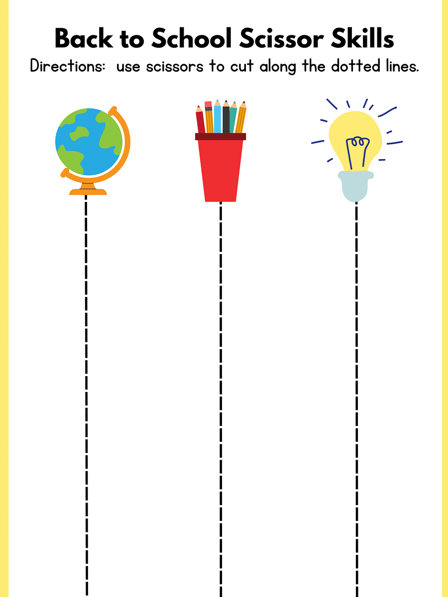 Cutting Exercise Template for Kids product image (2)