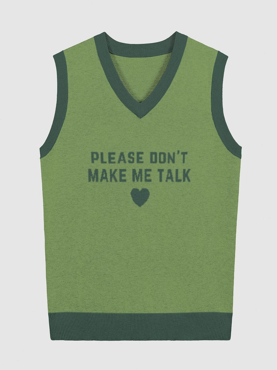 PLEASE DON'T MAKE ME TALK (duotone green) knitwear vest product image (3)