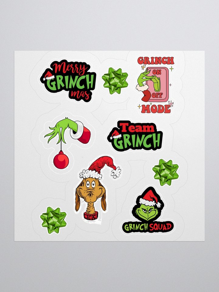 Merry Grinchmas Kids Cut Stickers product image (1)