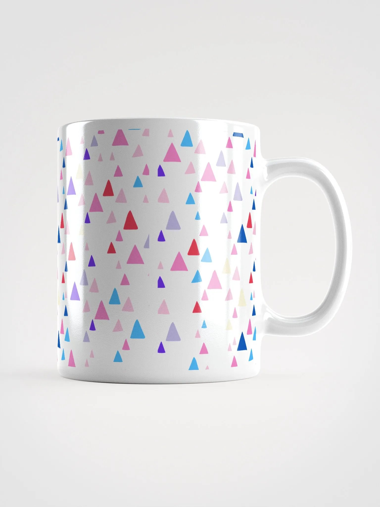 Multicolor Abstract Triangles White Mug product image (18)