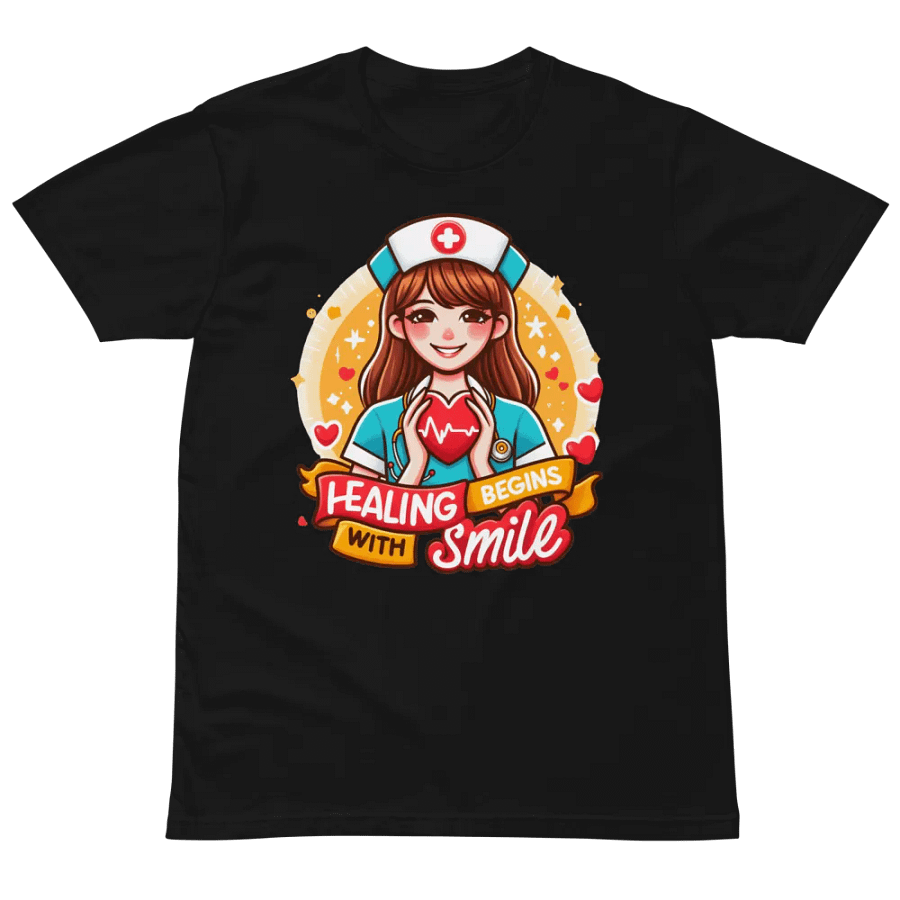 Smiling Nurse Heart T-Shirt product image (5)