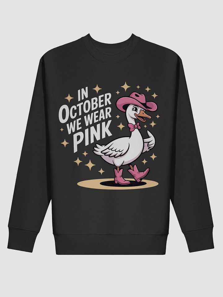 In October We Wear Pink Cowgirl Goose Sweatshirt product image (2)