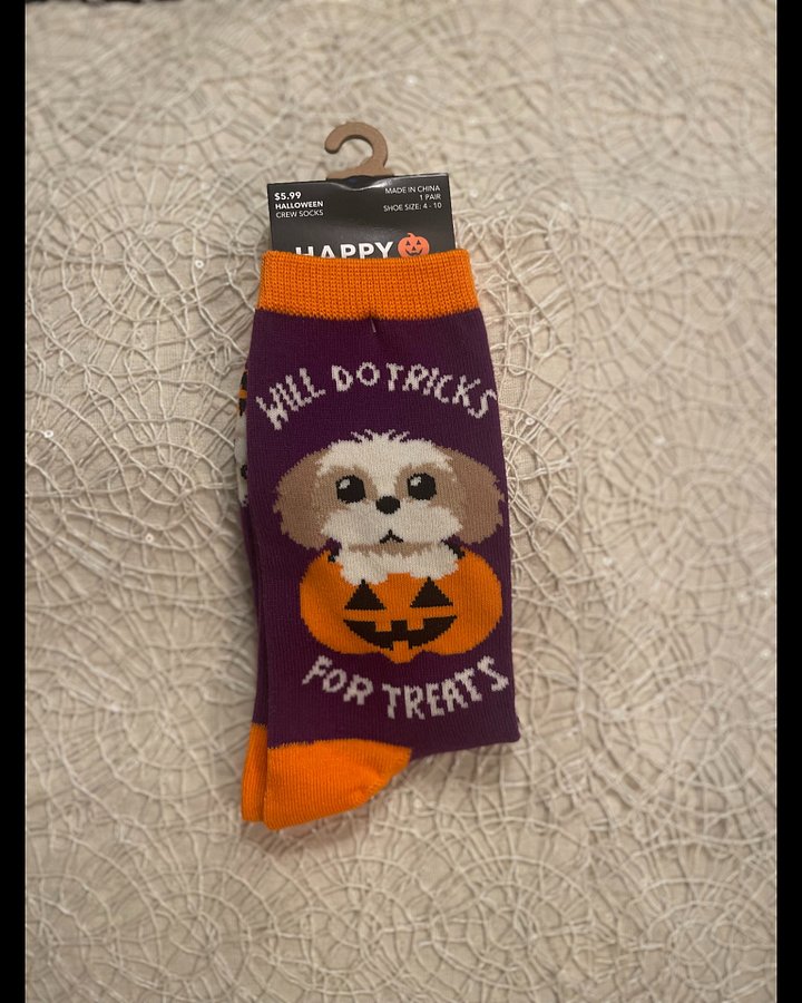 Will Do Tricks For Treats Crew Socks product image (1)