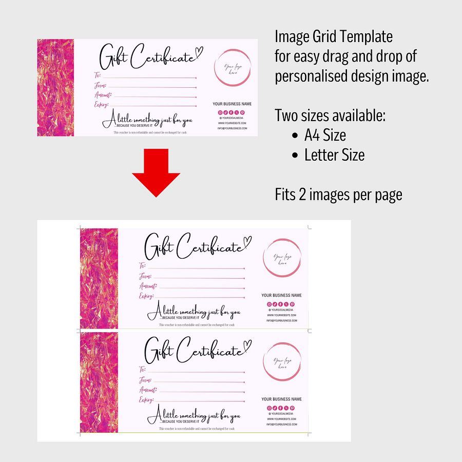 Pink Marigold - Gift Certificate Template product image (8)