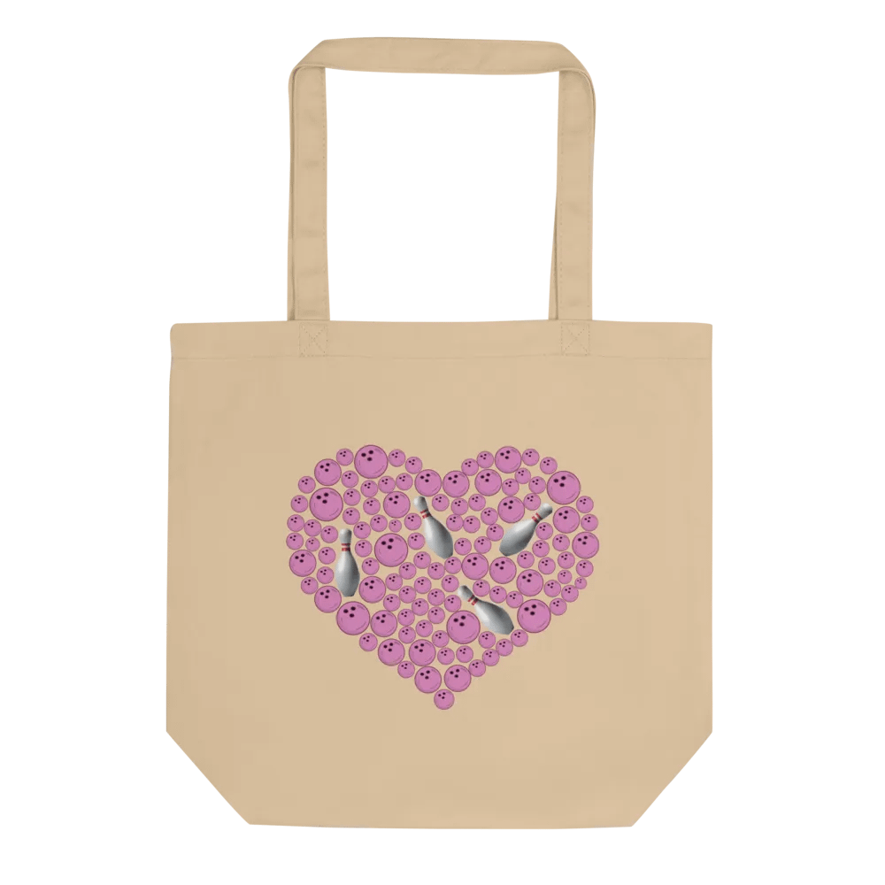 Heart Bowling Strike Eco Tote Bag product image (1)