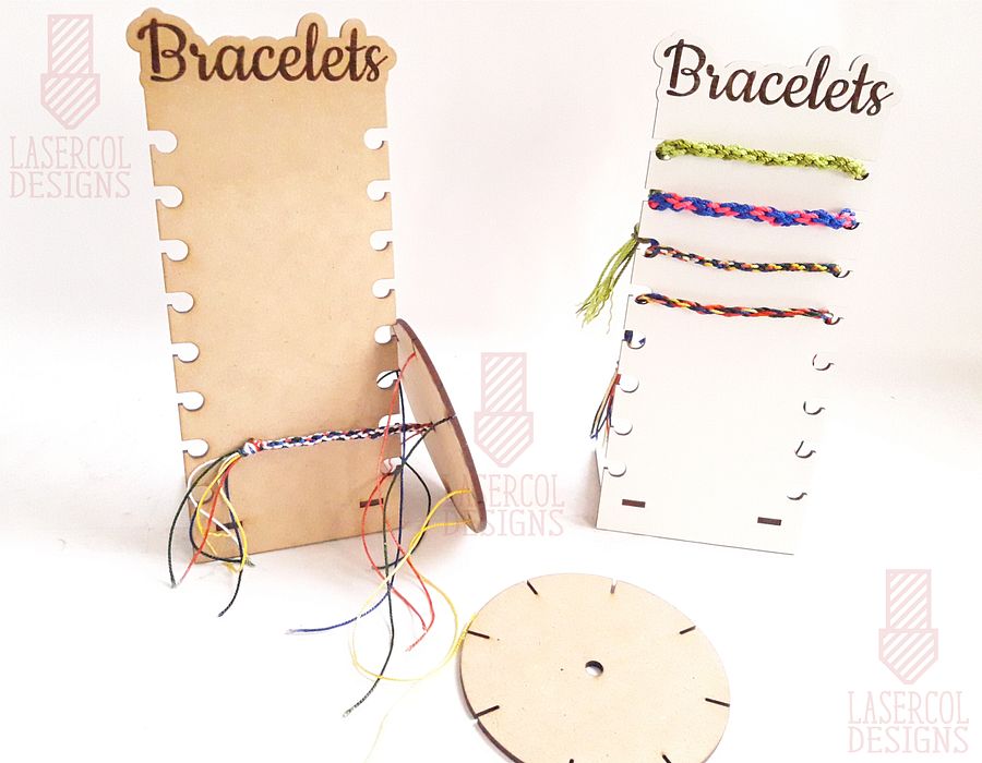Bracelet Braiding Disc and Stand - Laser Cut Files product image (4)