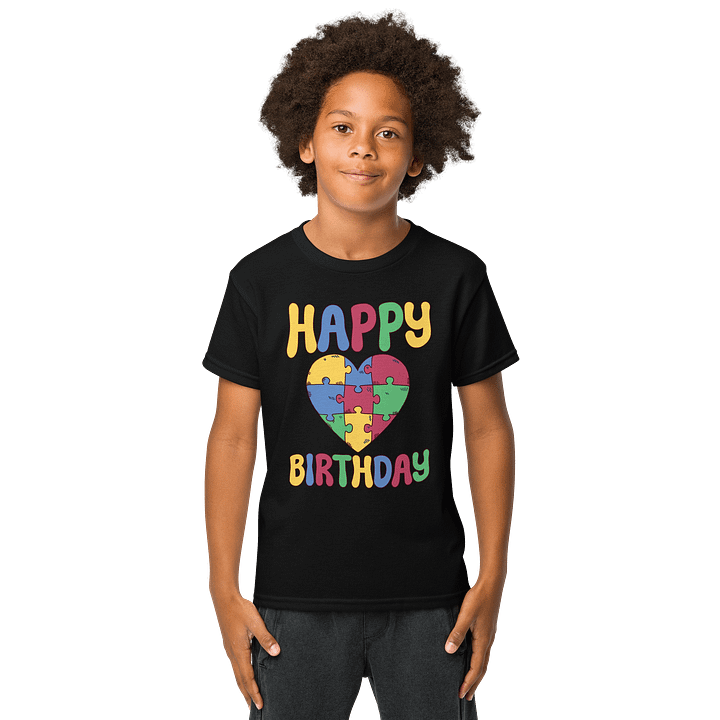 Happy Birthday (Autism Awareness) T-Shirt For Kids product image (1)