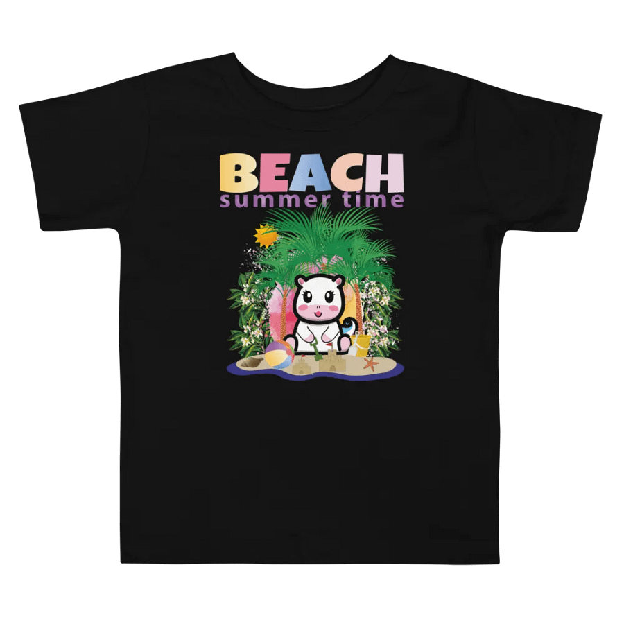 Beach Summer Funny Colorful Bella + Canvas Toddler T-Shirt – Funny Shirt & Gift for Kids product image (6)