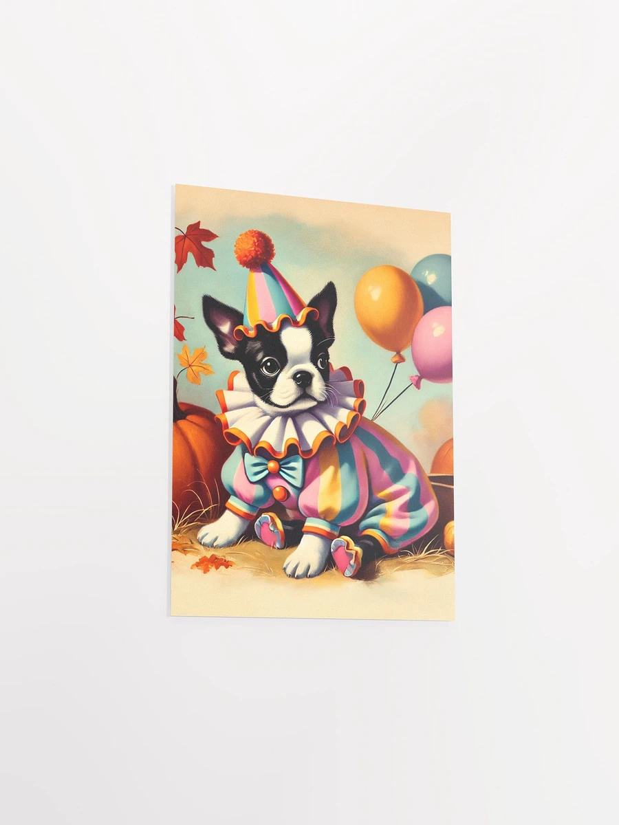 Whimsical Clown Boston Terrier Puppy Premium Poster product image (22)