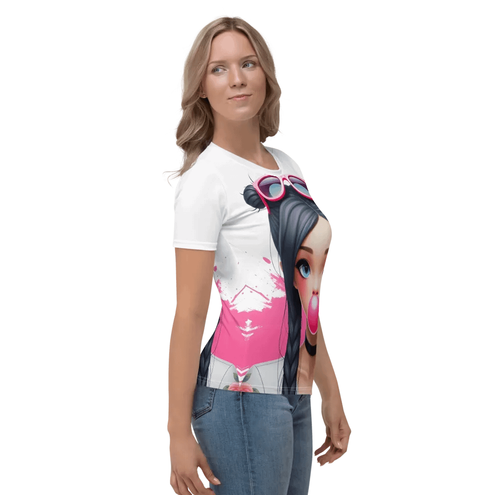 Kawaii Bubblegum Girl T-Shirt - Y2K Style All-Over Print product image (4)