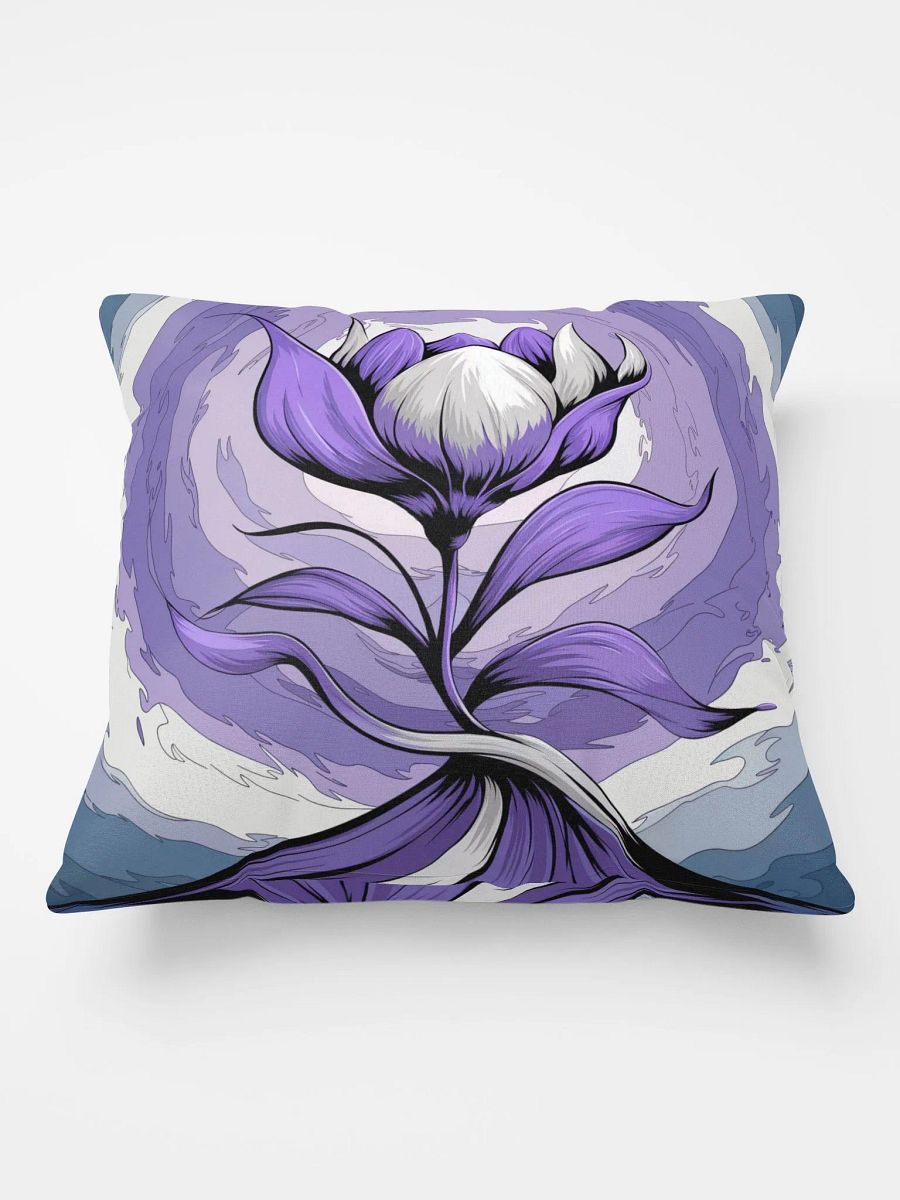Purple and White Flower Pillow - Geometric Abstract Pillow Designs product image (2)