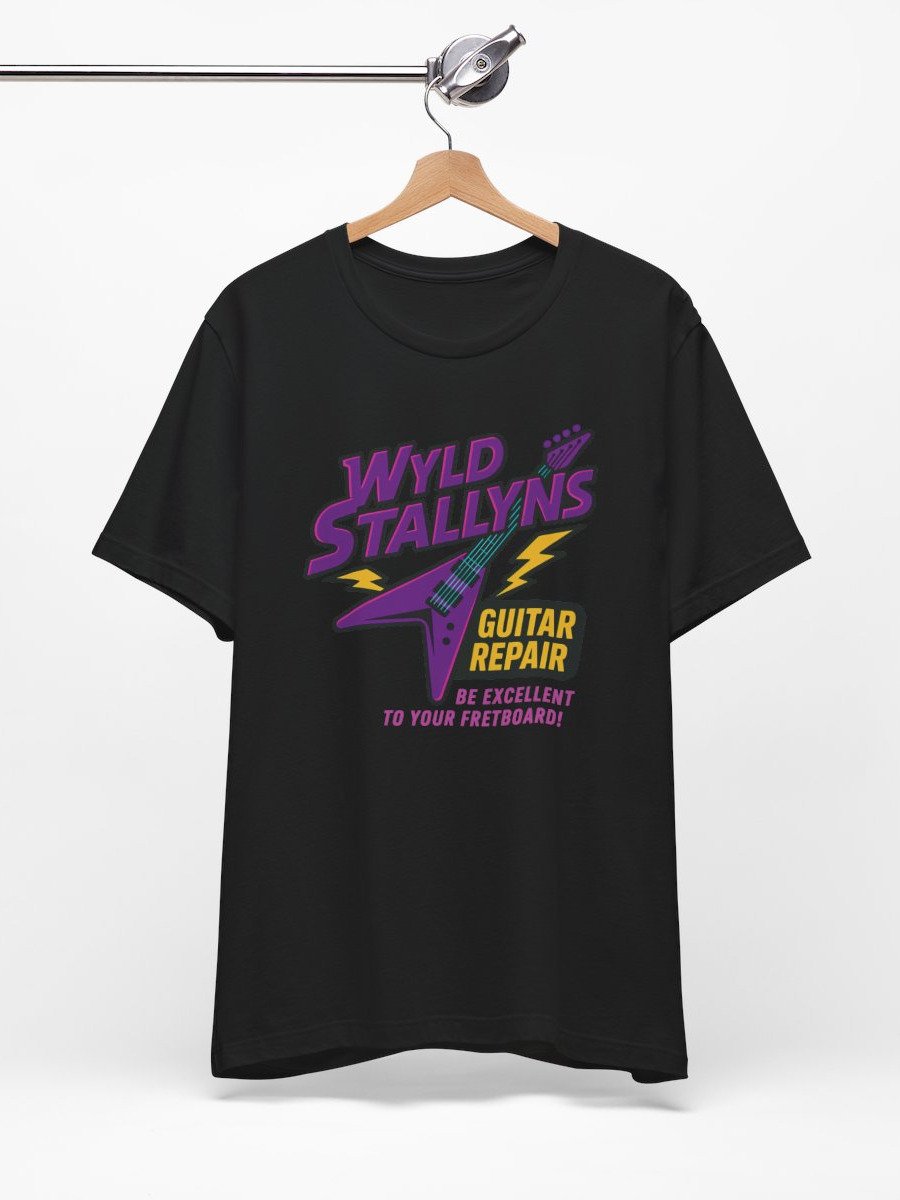 Wyld Stallyns Guitar Repair T-Shirt – Funny Bill & Ted Parody Shirt product image (52)