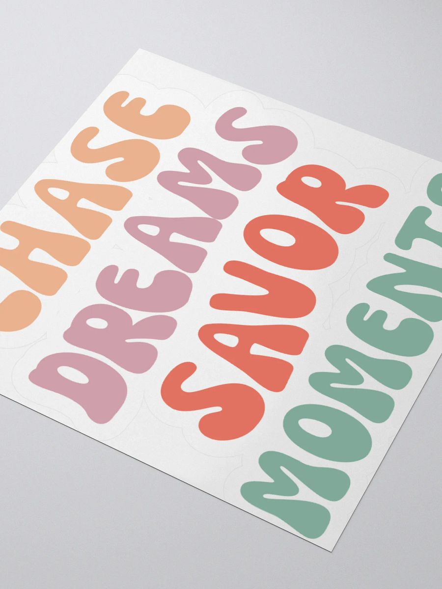 Chase Dreams Savor Moments Kiss Cut Stickers product image (10)