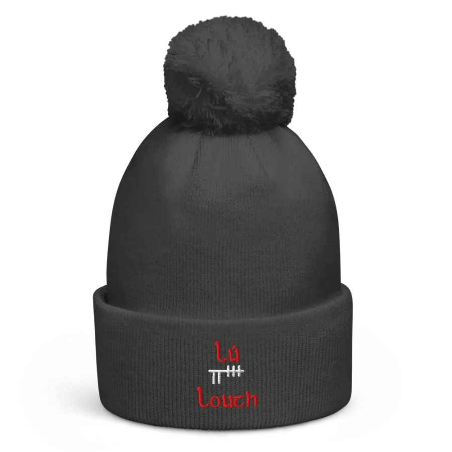 Louth/Lú Orthodox style Ogham embroidered Pom-Pom Beanie product image (3)