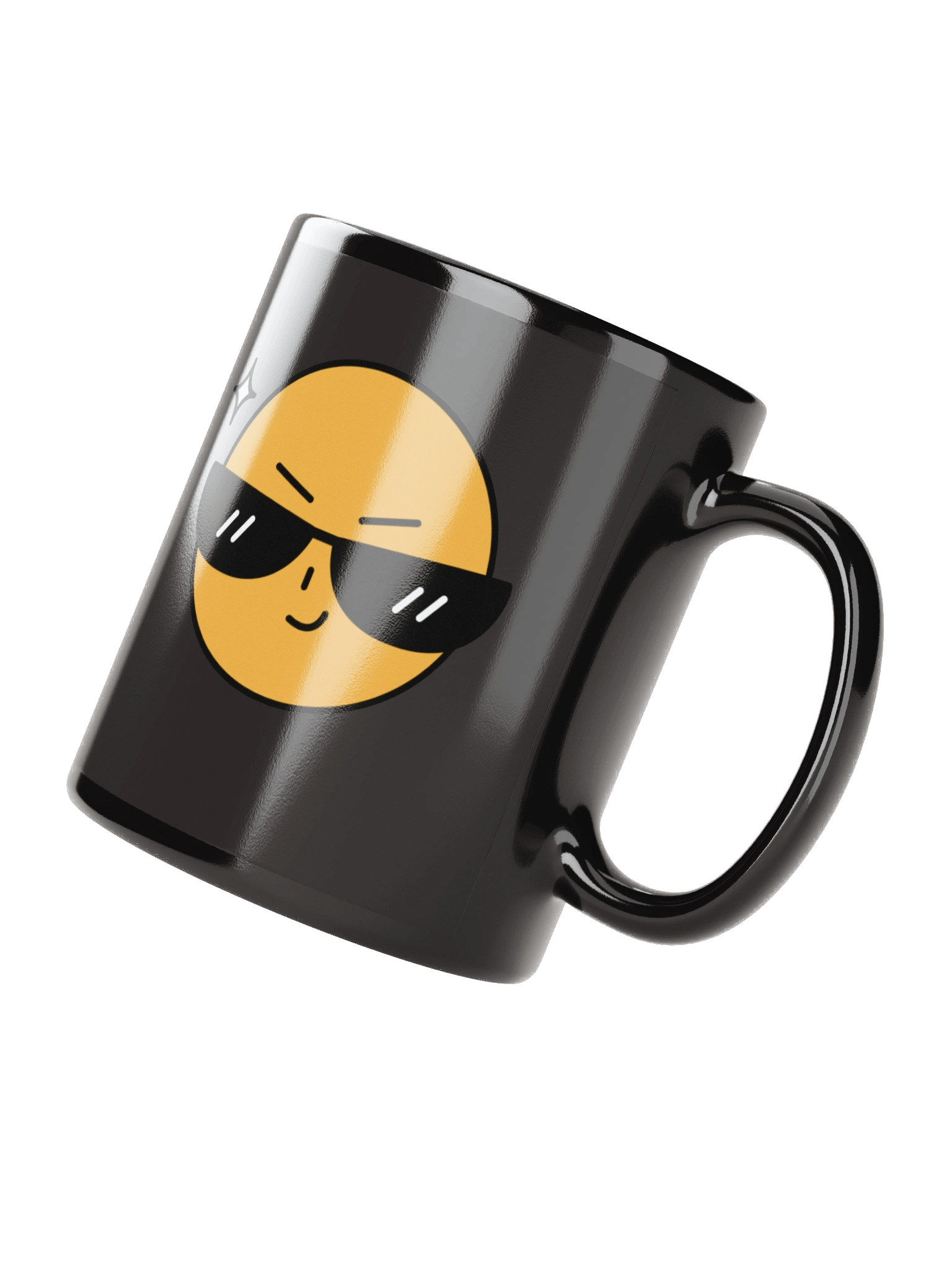 Cool Emoji with Sunglasses Black Coffee Mug product image (3)