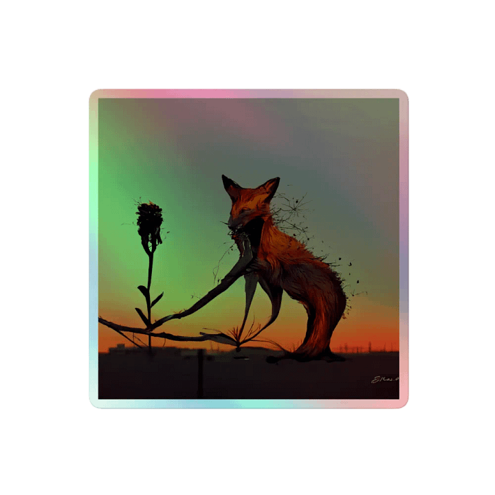 Enchanted Fox Plant Holographic Sticker Sheet product image (2)