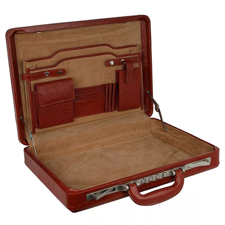 L V Leather Briefcase For Men Office Attache Case Hard Document Briefcase Bag product image (2)