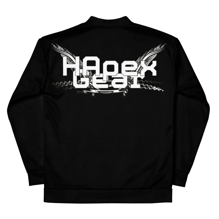 Bomber Jacket - Black - White HApex Gear White Logo product image (10)