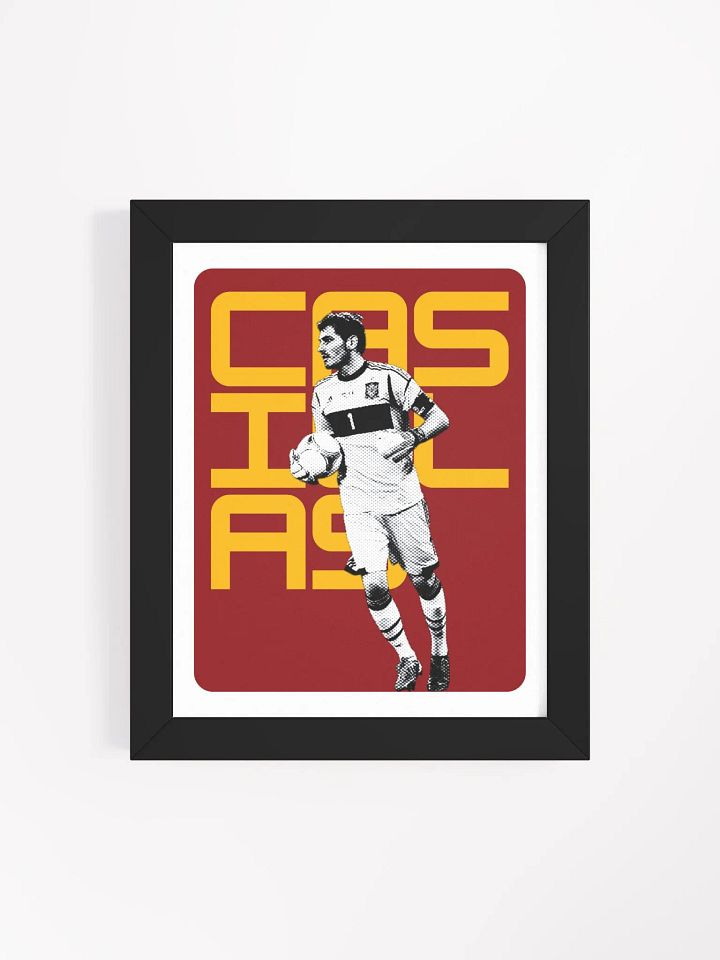 Iker Casillas BW Spain Name Art Framed Print product image (1)