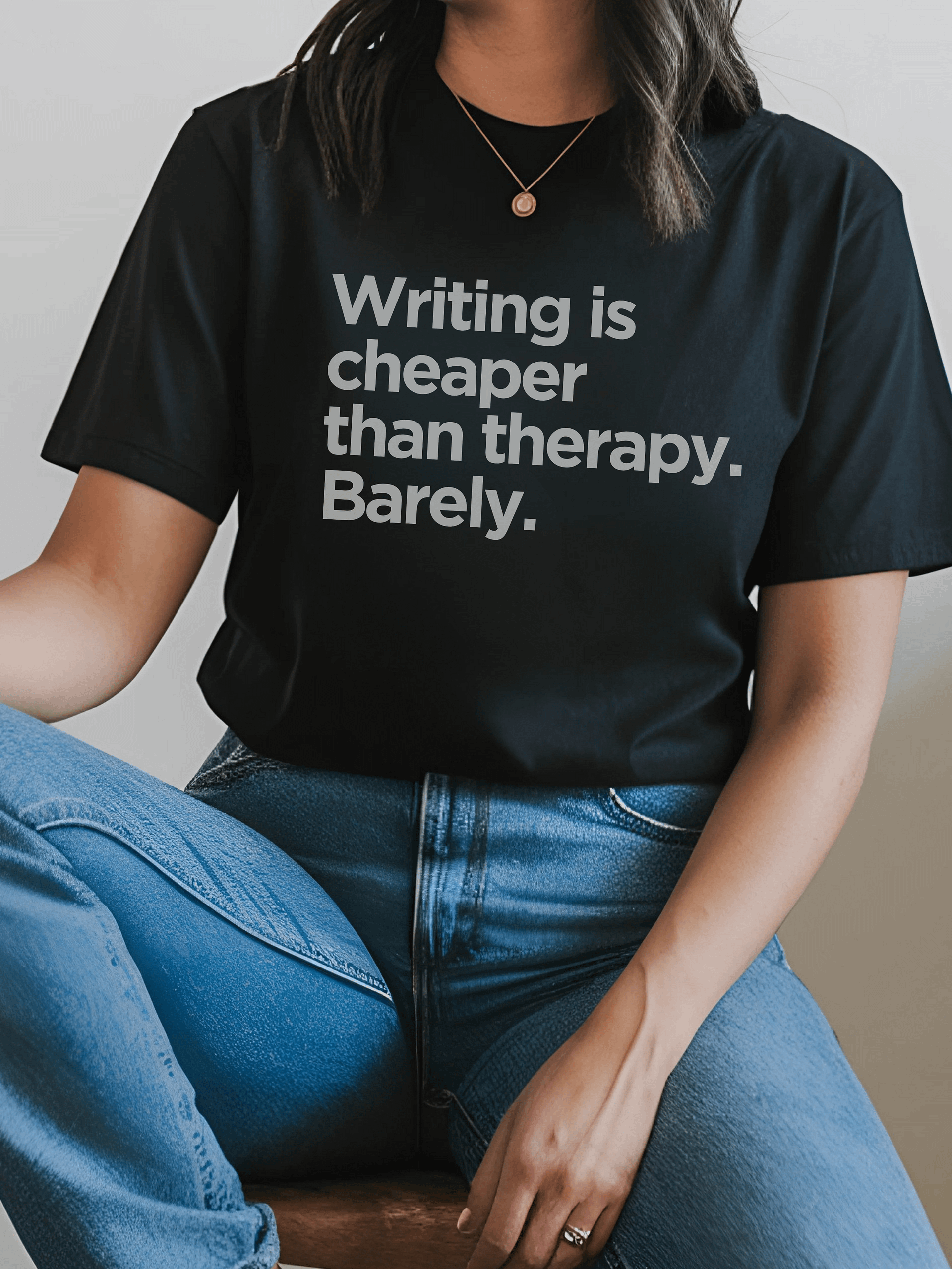 Writing Is Cheaper Than Therapy T-Shirt product image (1)
