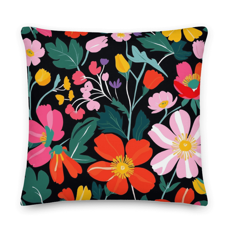 Vibrant Blooms All-Over Pillow product image (1)