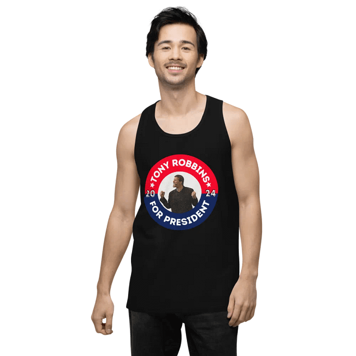 Tony Robbins for President 2024 Campaign Button Tank Top product image (2)