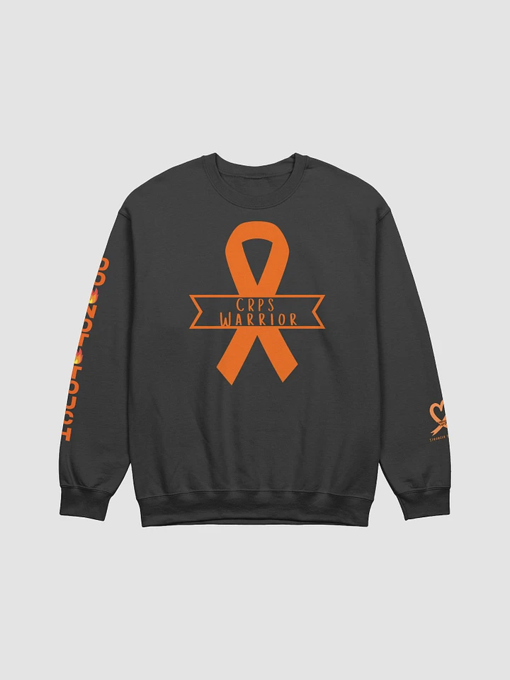CRPS Warrior Awareness Ribbon Do Not Touch RIGHT Arm Crewcut Sweater (Unisex) product image (1)