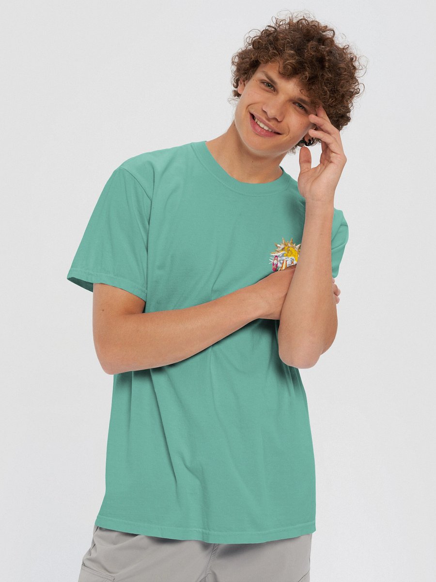 Retro Sun & Surfboards – Vintage Ocean Waves Summer Embroidered Design Tee product image (81)