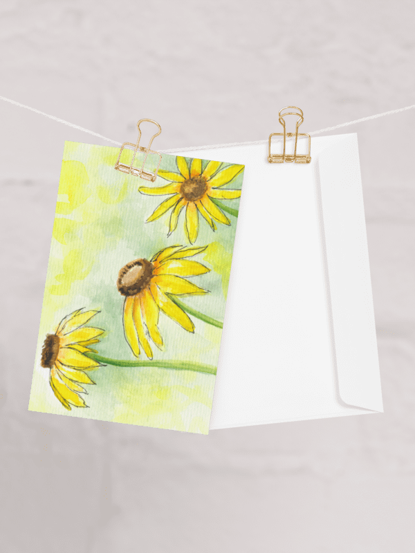 Yellow Cornflowers Blank Card product image (3)