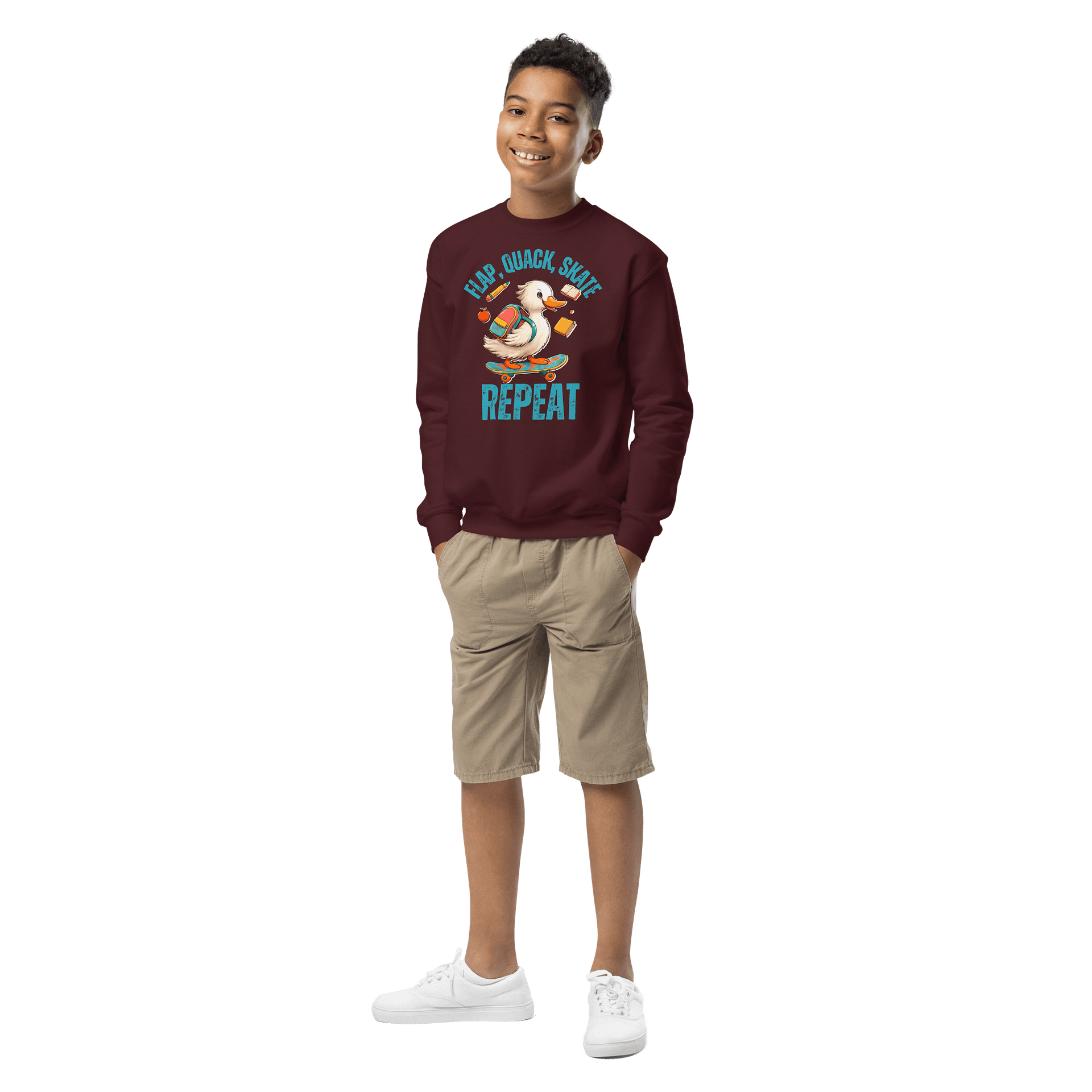 flap, quack, skate, repeat unisex sweatshirt product image (3)