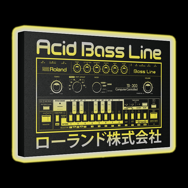 303 Canvas Wall Art "Acid Bass Line" - Roland TB-303 (Vintage Analog Synthesizer) product image (9)