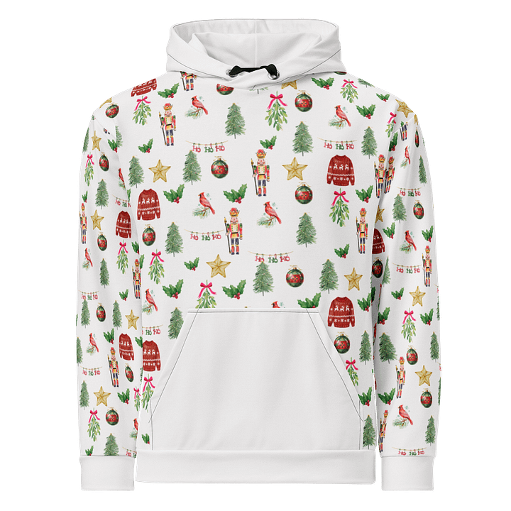 Unisex Cozy Retro Christmas Watercolor Hoodie product image (2)