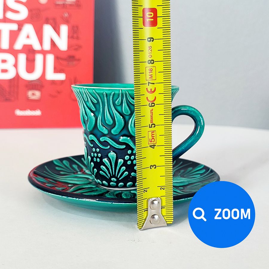 Ceramic tea set (6 items) — handmade pottery, handmade ceramic, Turkish ceramic product image (10)
