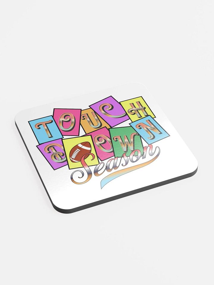 Touchdown Season Glossed Cork Coaster product image (2)