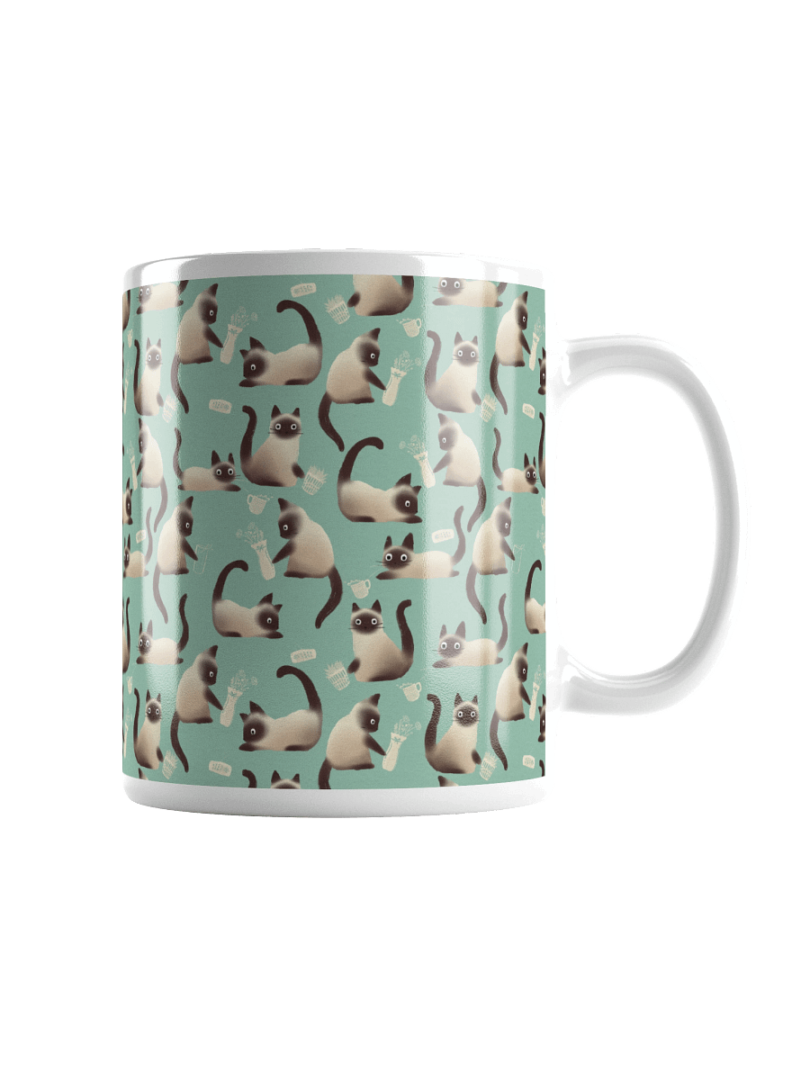 Bad Siamese Cats Knocking Stuff Over Mug, Mint product image (1)