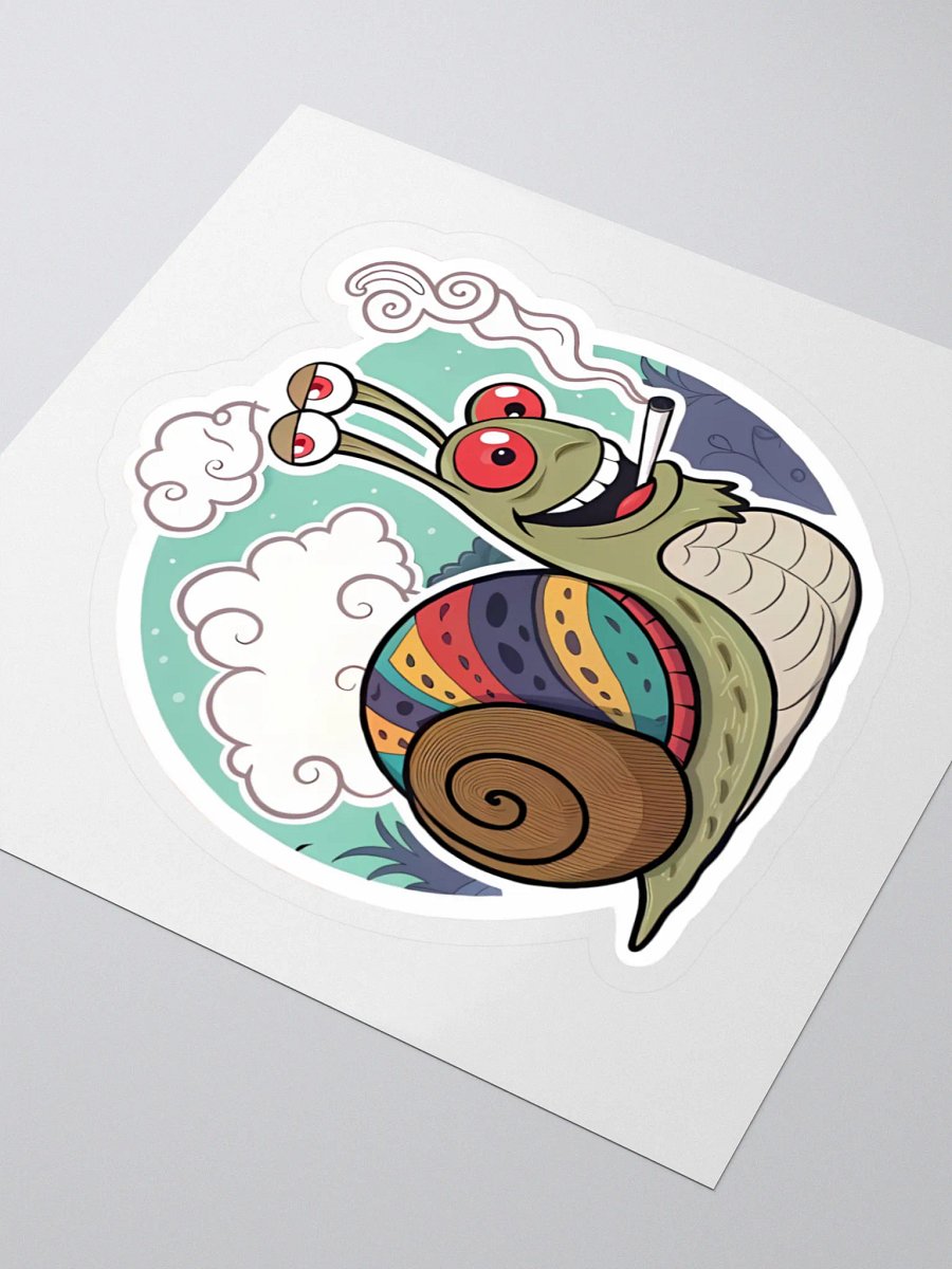 Expressive Snail Smoking Kiss Cut Stickers product image (3)