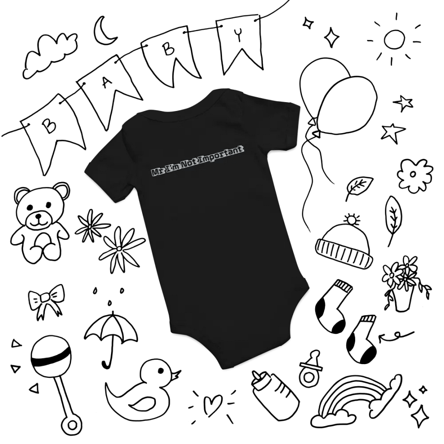 Baby Short Sleeve One Piece - Mr I'm Not Important product image (6)